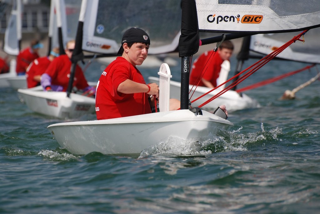 John Lawless in some of the more conventional racing at O'Pen BIC Champs - O'Pen BIC North American Championships © Albert Heller